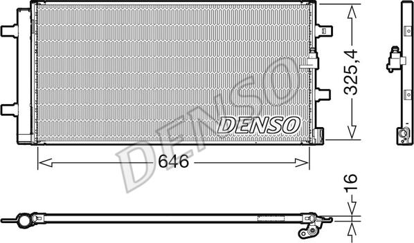 Denso DCN02041 - Конденсатор кондиционера parts5.com