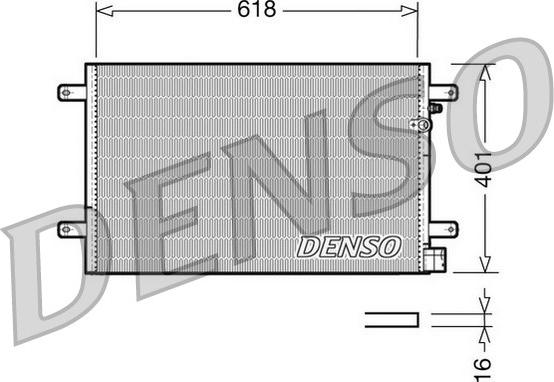 Denso DCN02006 - Конденсатор кондиционера parts5.com