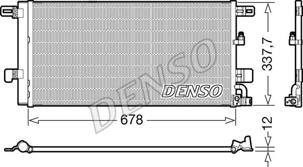 Denso DCN02001 - Конденсатор кондиционера parts5.com