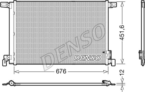 Denso DCN02008 - Конденсатор кондиционера parts5.com