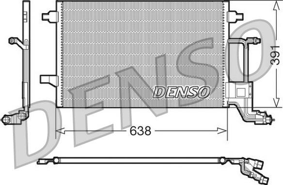 Denso DCN02014 - Конденсатор кондиционера parts5.com