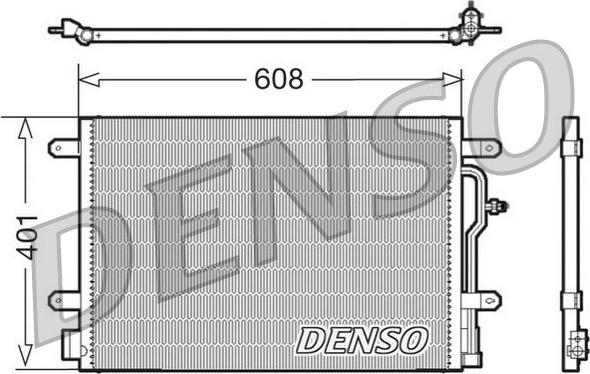Denso DCN02011 - Конденсатор кондиционера parts5.com