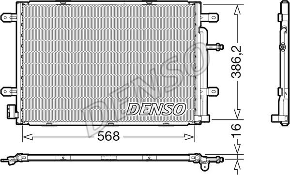 Denso DCN02039 - Конденсатор кондиционера parts5.com