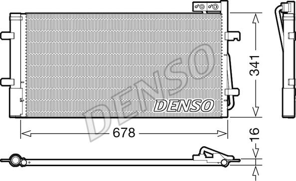 Denso DCN02035 - Конденсатор кондиционера parts5.com