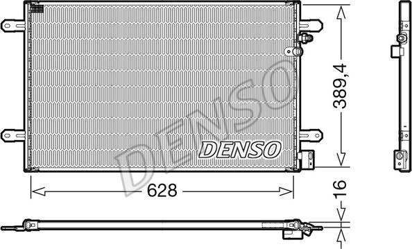 Denso DCN02037 - Конденсатор кондиционера parts5.com
