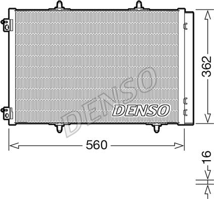 Denso DCN07061 - Конденсатор кондиционера parts5.com