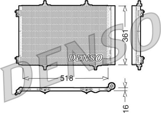 Denso DCN07013 - Конденсатор кондиционера parts5.com