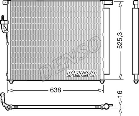 Denso DCN10049 - Конденсатор кондиционера parts5.com