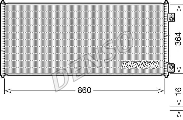 Denso DCN10032 - Конденсатор кондиционера parts5.com