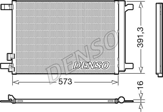 Denso DCN32066 - Конденсатор кондиционера parts5.com