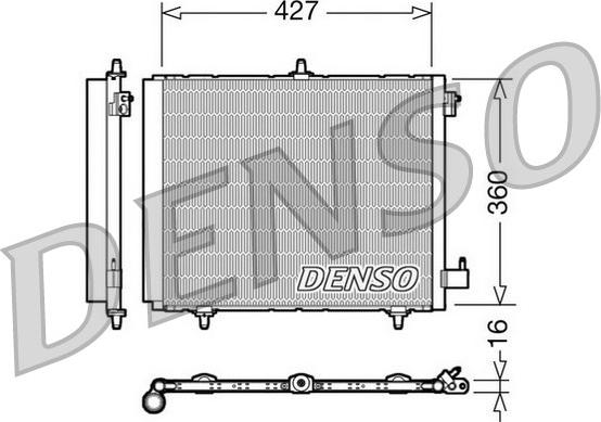 Denso DCN21009 - Конденсатор кондиционера parts5.com