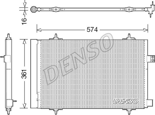 Denso DCN21019 - Конденсатор кондиционера parts5.com