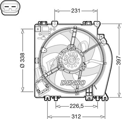 Denso DER46002 - Вентилятор, охлаждение двигателя parts5.com