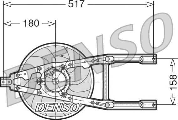 Denso DER09012 - Вентилятор, охлаждение двигателя parts5.com