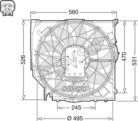 Denso DER05008 - Вентилятор, охлаждение двигателя parts5.com