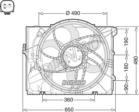 Denso DER05011 - Вентилятор, охлаждение двигателя parts5.com