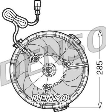 Denso DER02005 - Вентилятор, охлаждение двигателя parts5.com