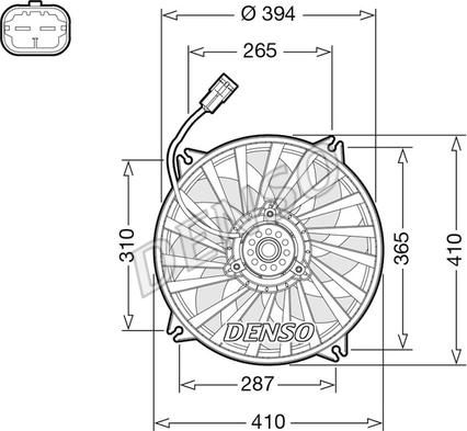 Denso DER07012 - Вентилятор, охлаждение двигателя parts5.com