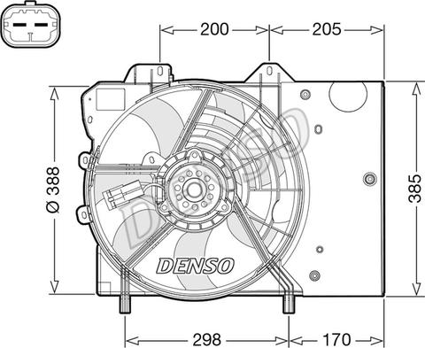 Denso DER21024 - Вентилятор, охлаждение двигателя parts5.com