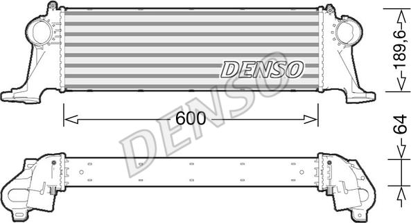 Denso DIT12004 - Интеркулер, теплообменник турбины parts5.com