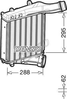 Denso DIT28019 - Интеркулер, теплообменник турбины parts5.com