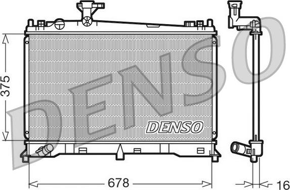 Denso DRM44010 - Радиатор, охлаждение двигателя parts5.com