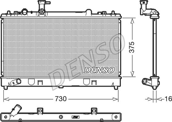 Denso DRM44037 - Радиатор, охлаждение двигателя parts5.com