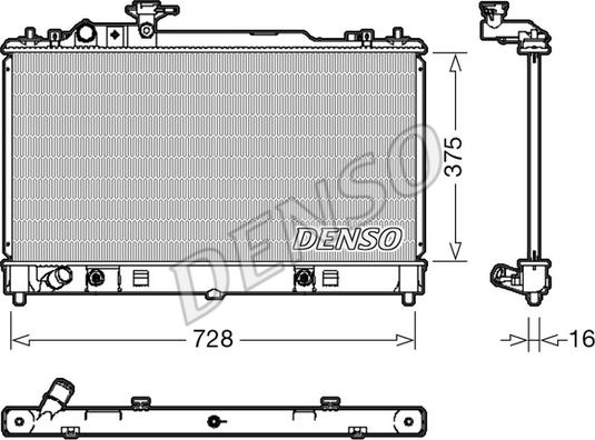 Denso DRM44029 - Радиатор, охлаждение двигателя parts5.com