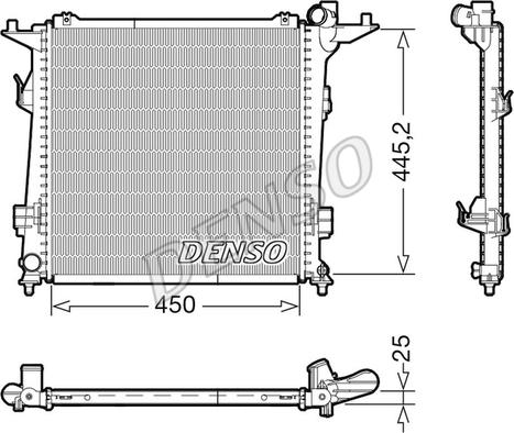 Denso DRM43006 - Радиатор, охлаждение двигателя parts5.com