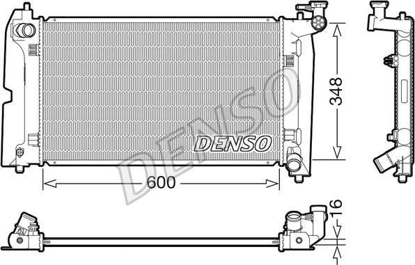 Denso DRM50110 - Радиатор, охлаждение двигателя parts5.com