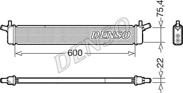 Denso DRM50136 - Радиатор, охлаждение двигателя parts5.com