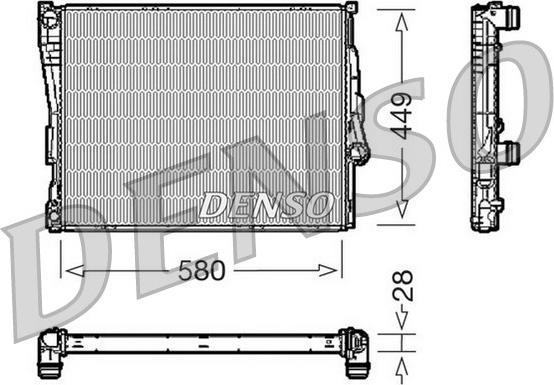 Denso DRM05069 - Радиатор, охлаждение двигателя parts5.com