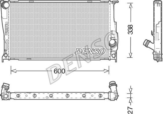 Denso DRM05003 - Радиатор, охлаждение двигателя parts5.com