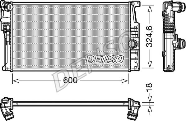 Denso DRM05017 - Радиатор, охлаждение двигателя parts5.com