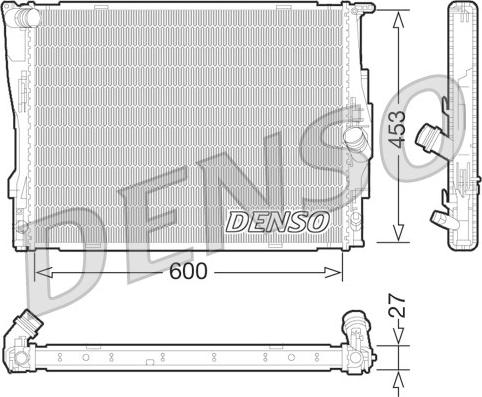 Denso DRM05073 - Радиатор, охлаждение двигателя parts5.com