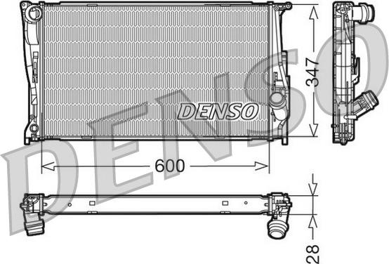 Denso DRM05111 - Радиатор, охлаждение двигателя parts5.com