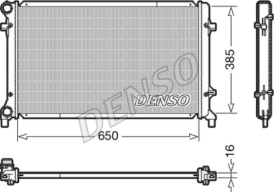 Denso DRM02014 - Радиатор, охлаждение двигателя parts5.com