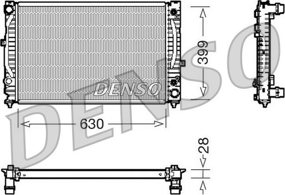 Denso DRM02031 - Радиатор, охлаждение двигателя parts5.com