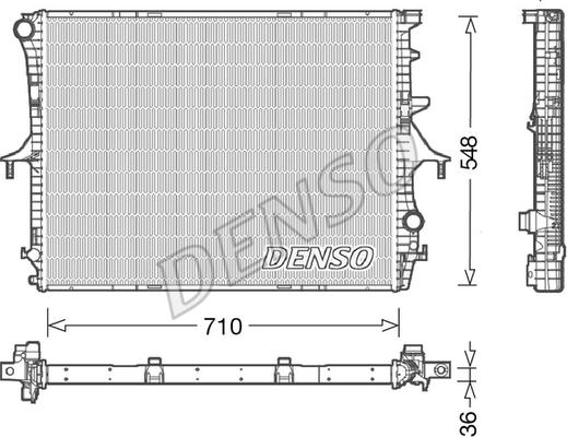 Denso DRM02026 - Радиатор, охлаждение двигателя parts5.com