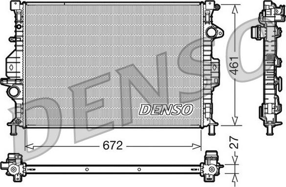 Denso DRM10069 - Радиатор, охлаждение двигателя parts5.com