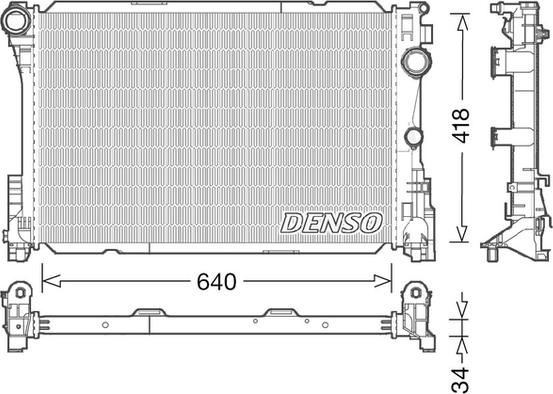 Denso DRM17049 - Радиатор, охлаждение двигателя parts5.com