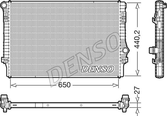 Denso DRM32049 - Радиатор, охлаждение двигателя parts5.com