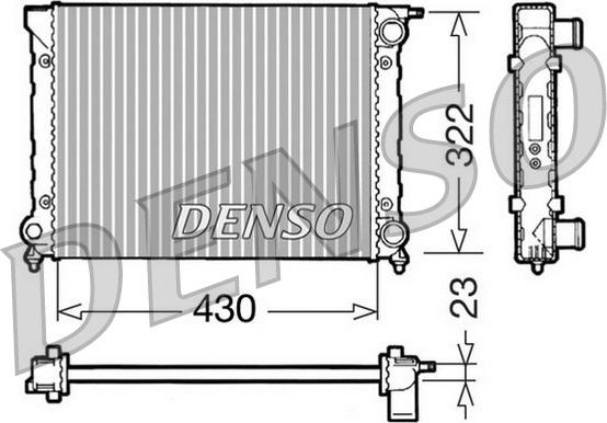 Denso DRM32004 - Радиатор, охлаждение двигателя parts5.com