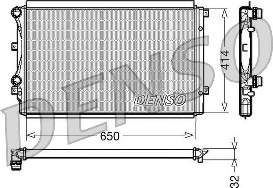 Denso DRM32015 - Radiador, refrigeración del motor parts5.com