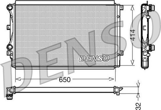 Denso DRM32015 - Радиатор, охлаждение двигателя parts5.com