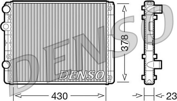 Denso DRM32030 - Радиатор, охлаждение двигателя parts5.com