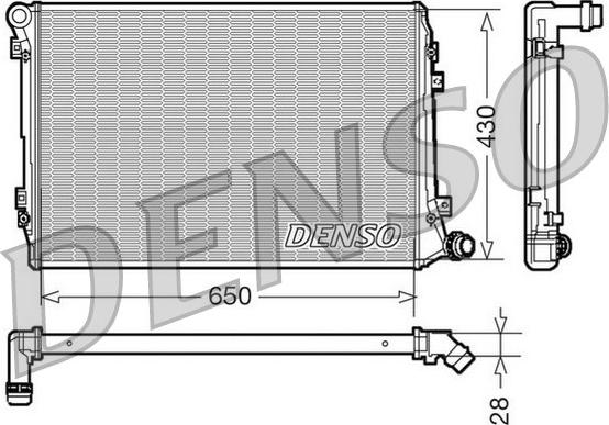 Denso DRM32037 - Радиатор, охлаждение двигателя parts5.com