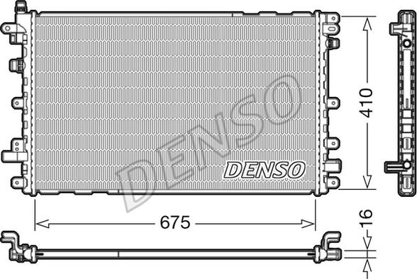 Denso DRM20113 - Радиатор, охлаждение двигателя parts5.com