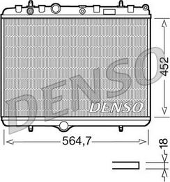 Denso DRM21055 - Радиатор, охлаждение двигателя parts5.com