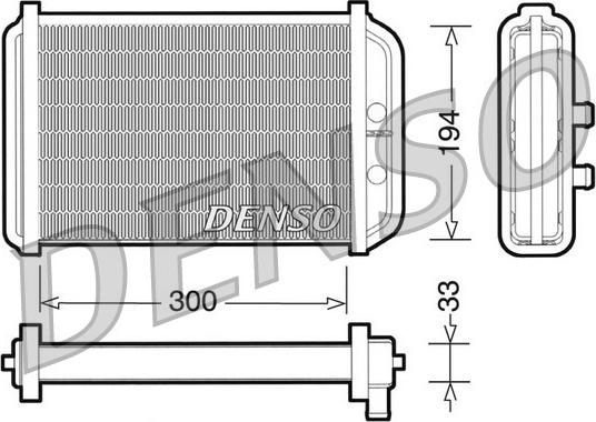 Denso DRR09033 - Теплообменник, отопление салона parts5.com